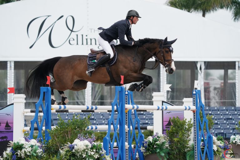 Ben Maher en Ginger Blue (v. Plot Blue) Foto: Sportfot